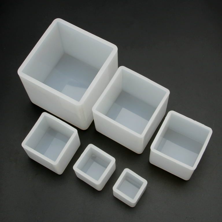 TINYSOME 6Pcs Square Resin Mold Cube Silicone Molds Resin Casting