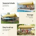 thumbnail image 3 of ADVANCE OUTDOOR 12x20 ft Carport with Adjustable Height from 9.5 ft to 11 ft, Heavy Duty Car Canopy, 8 Legs with 8 Reinforced Poles and 4 Sandbags, Beige, 3 of 7