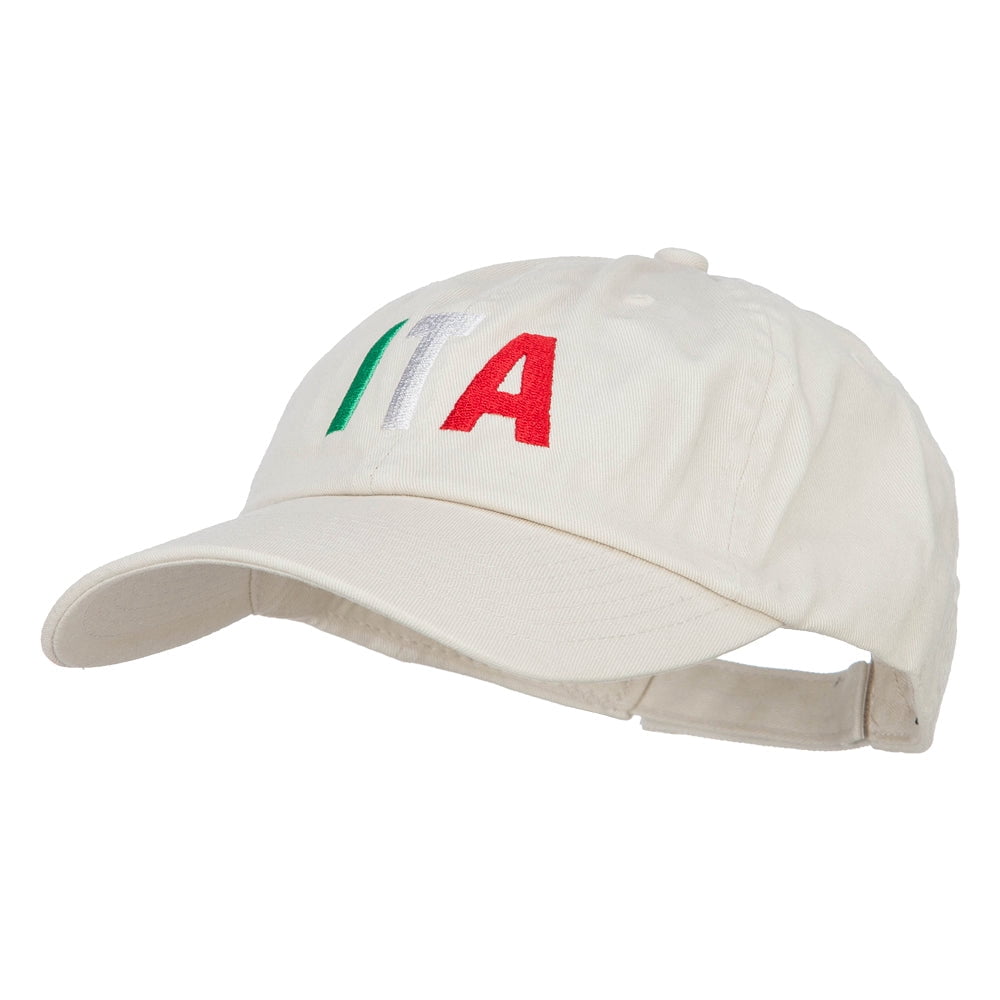 Italy ITA Flag Embroidered Low Profile Cap - Putty OSFM