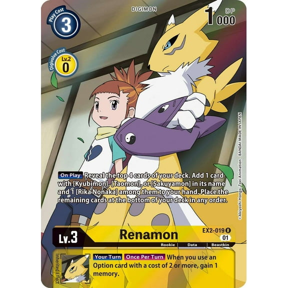 Digimon Digital Hazard Rares Renamon EX2-019 (Alternate Art)