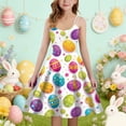 thumbnail image 2 of Shadoumai Easter Dresses for Girls Floral Easter Day Rabbit Tops Egg Summer Sleeveless Warmth Dance Party Dresses Toddler Girl Spring Dress, 2 of 4