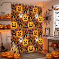 thumbnail image 4 of Shower Curtains for Bathroom-72"x72",Halloween Ghost Pumpkin Castle Candy Waterproof Bath Curtain Grommet Shower Curtain Set with Hooks, 4 of 9