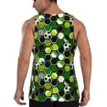 thumbnail image 3 of Easygdp Soccer1 Men's Tank Top, Sleeveless Muscle T Shirts, Breathable, Quick-Dry, Loose for Gym, Running, Fitness - 3X-Large, 3 of 9