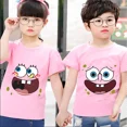 thumbnail image 4 of Ropa de dibujos animados para niños, camisetas de algodón con estampado de dibujos animados de manga corta de Anime para verano, 4 of 5