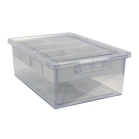 Bin/ Tote/ Tray Divider Kit - Double Depth 6" Bin in Clear - 1 pack