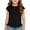 Black, variant on Girls T-Shirts,Short Sleeve Side Ruched Breathable Comfortable Top with Drawstring Casual Summer Tees Pink Size 8