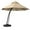 Beige, variant on Gymax 11ft Patio Cantilever Hand Push Offset Hanging Umbrella w/ Wheels Base Tan