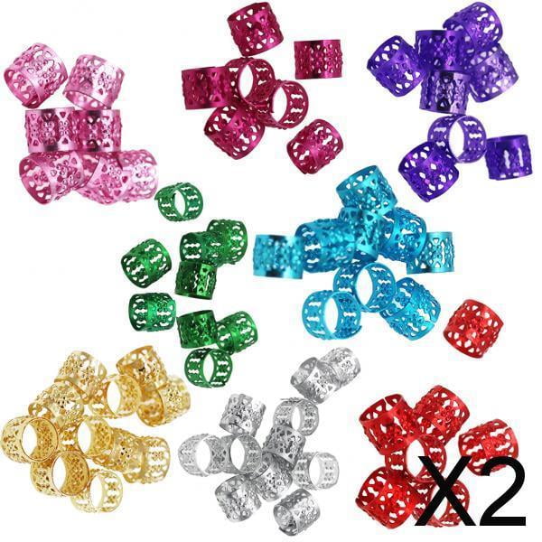 Colección de cuentas para el cabello perfecl Boho Chic 160 piezas 8 mm
