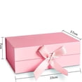 thumbnail image 1 of Alician Strong Cardboard Folding Gift Box With Magnetic Buckle Ribbon Exquisite Solid Color Clamshell Present Packaging Tools (27x19x8cm), 1 of 9