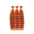 thumbnail image 5 of 28 28 28 Inch 350 Boho Human Hair Deep Wave Bulk Ginger Braiding Hair Deep Curly Orange Human Braiding Hair Extensions for Woman, 5 of 5