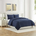 thumbnail image 2 of VCNY Home Seashell Coastal 3-Piece Navy Textured Seashell Quilt Set, Full/Queen, Adult, Unisex, 2 of 5