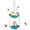 Sky Blue, variant on Hanging Solar Bird Bath Fountain, Solar Powered Cascading Outdoor Water Fountain, Hanging Bird Bath with Water for Outdoors Garden Patio Backyard Lawn Decor