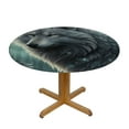 thumbnail image 3 of JEUXUS Round Fitted Tablecloth with Elastic Edge, Forest Moon Wolf Round Table Cover, Waterproof Non Slip Table Cloth for Indoor Outdoor Holidays Table Pads, 3 of 7