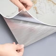 thumbnail image 6 of Dundee Deco Peel and Stick Faux Marble Wallpaper Roll, 24" x 9', White, Grey Gold Veins, 6 of 8