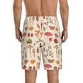 thumbnail image 4 of Lsque Retro Autum Mushrooms Mens Sleep Pajama Shorts,Short Pajama Pants, Cotton Ultra-Soft Knit-Small, 4 of 9