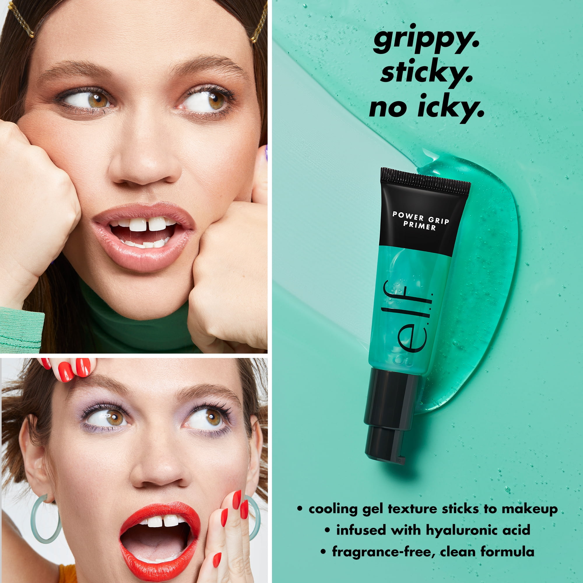 e.l.f. Power Grip Primer, Hydrating Gel, Long-Lasting