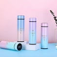 thumbnail image 7 of Smart Water Bottle Insulated Water Bottle Coffee Bottle Travel Coffee Mug Flasks for Hot and and Cold Drinks 16.9 oz/500ml (Gradient blue), 7 of 7