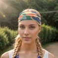 thumbnail image 6 of Unique Bargains 1 Pc Camouflage Print Headband for Yoga Orange Green, 6 of 6