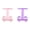 Pink & Purple-2Pcs, variant on 12.2*12.4 Inch Pedal Resistance Band with Handles, Thick Elastic Tension Rope for Leg Arm Abs Waist, Sit-Up Pull Rope Fitness Equipment for Home Gym & Yoga Training, Multifunctional Workout Band