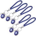 thumbnail image 1 of 5pcs Evil Eye Keychain, Lucky Eye Keychain Blue Turkish Amulet Pendant Keyring, 1 of 5