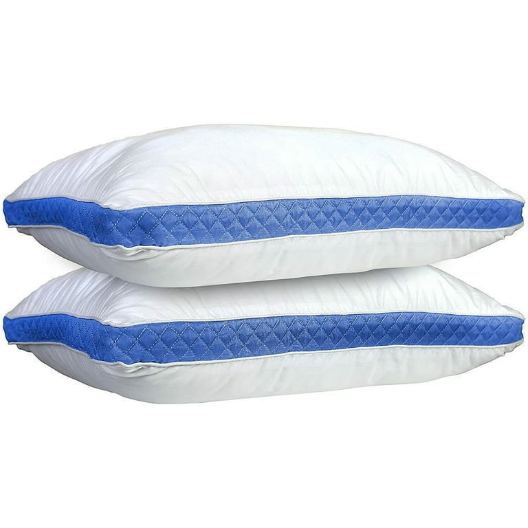 Classic Pillows Pack of 2 Gusseted Bed Sleeping Down Alternative Quilted  Pillows 