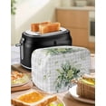 thumbnail image 4 of Eucalyptus Leaf Toaster Cover 2 Slice, Small Kitchen Appliance Covers, Green Plants Farmhouse Grey Plaid Country Toaster Oven Cover with Loop, Bread Machine Cover Polyester Dust Cover Protection, 4 of 4