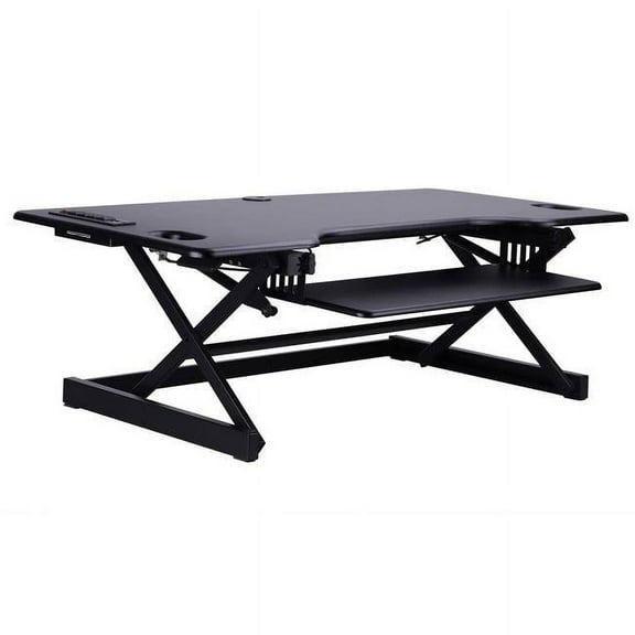 46 in. Sit & Stand Desk Riser, Black