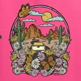thumbnail image 6 of Wild Bobby Trendy Landscape With Daisies Cactus Monarch Butterfly Nature Lover Men Tee, Neon Pink, Small, 6 of 6