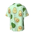 thumbnail image 5 of Uemuo Avocado Pattern Cotton Linen Short Sleeve Shirts,Casual Lightweight Button Down Shirts,Vacation Beach Summer Tops-Large, 5 of 7