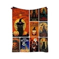 thumbnail image 2 of Halloween Throw Blanket Gifts for Adults Kids, Patchwork Pattern Soft Flannel Blankets for Bed Couch - 50"×60", 2 of 8
