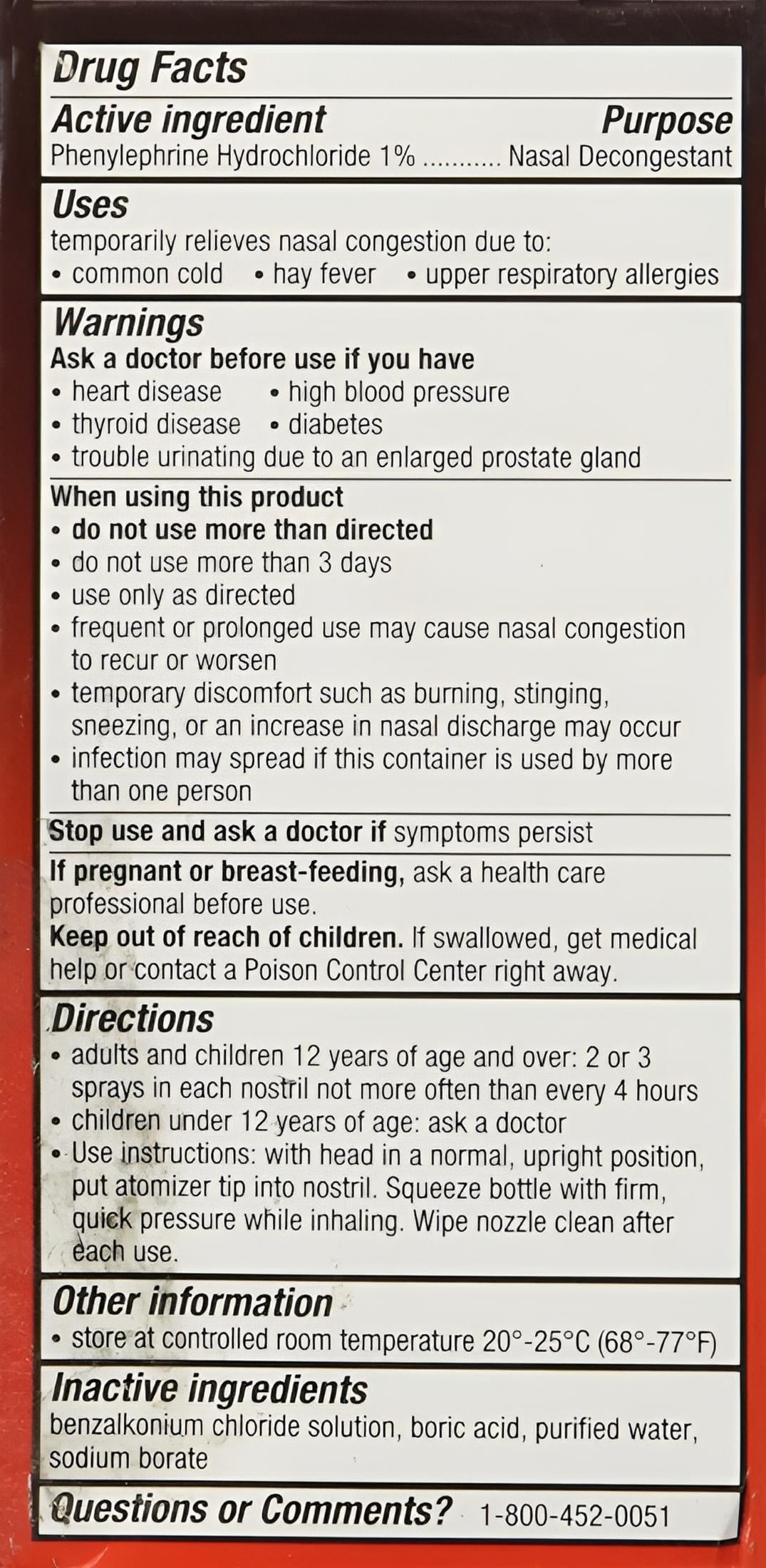 4-Way Fast Acting Nasal Spray 1 oz (Pack of 3)