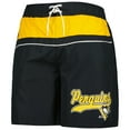 thumbnail image 2 of Men's Starter Black Pittsburgh Penguins Freestyle Volley Swim Shorts, 2 of 3