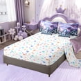 thumbnail image 5 of Manfei Cartoon Unicorn Bed in a Bag Twin size, Dreamy Animal Bed Set, Rustic Floral Reversible Bedding Twin Size, Microfiber Bedroom Decoration, 7pcs, 5 of 9