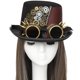 thumbnail image 5 of Sombrero de copa, estilo steampunk, gótico, piel de anime, 56 a 60 cm, unisex, 5 of 5
