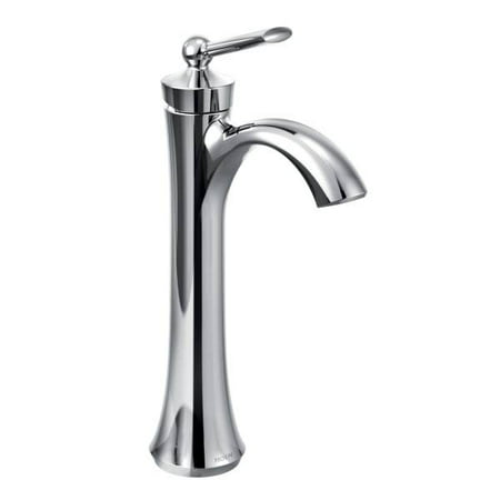 Moen 4507 Wynford Single Handle High Arc Vessel Sink Faucet Without Pop Up Drain