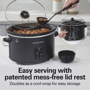 Hamilton Beach 5 Qt Programmable Slow Cooker, Stoneware Crock with Removable Pot, Black