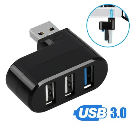 USB Hub, TSV 3-Port USB 3.0 Mini Portable Data Hub USB Splitter High Speed for MacBook, Mac Pro/Mini, iMac, XPS, Surface Pro, Notebook, PC, USB Flash Drives, Mobile HDD, and