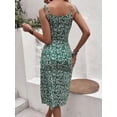 thumbnail image 2 of Women's Floral Print Tie Shoulder Split Thigh Sleeveless Boho Cami Dress, 2 of 6