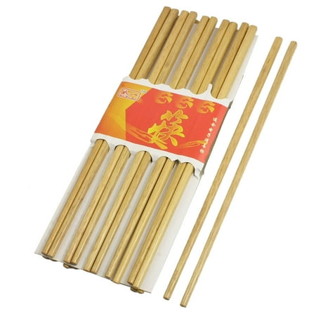 - Unique Bargains 20 Pcs Wooden Wood Rounded Chinese Chopsticks Dishware 9.8