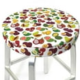 thumbnail image 3 of Gukieu Colorful Fruits Print Round Chair Cover, Dust-proof and Non-slip Bar Chair Protective Cover, Suitable for Bars, Restaurants, Offices-12 inch, 3 of 7