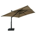thumbnail image 2 of Mondawe 10x13FT Patio Umbrellas, Double Top Rectangle Cantilever Umbrella, Heavy Duty 360° Rotation Offset Outdoor Sun Shade Umbrella for Garden Deck Pool Backyard, Tan, 2 of 11