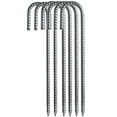 thumbnail image 1 of Estacas de suelo de metal de acero resistente extremo galvanizado para tienda de campaña, cenador, marquesina, clavijas (2 piezas, plateado) ShuxiuWang 9024735148449, 1 of 1