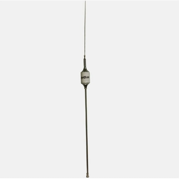 Hustler SCB White Trucker CB Antenna – 120 Channel Coverage