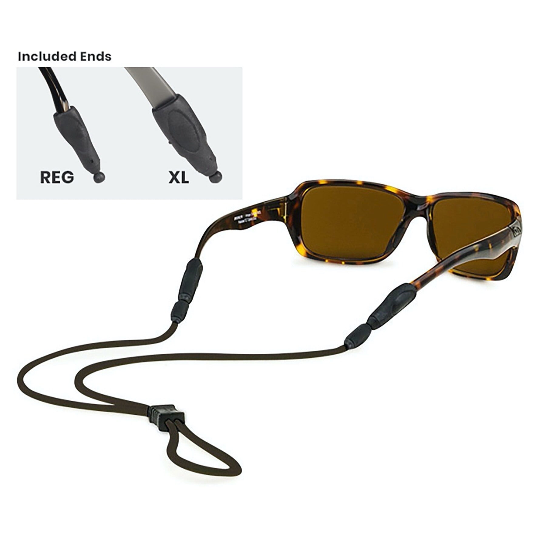 Croakies Terra/Tite End XL Combo Brown Adjustable/LongLasting Eyewear