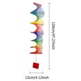 thumbnail image 3 of Rainbow 3D Wind Spinner - Carillón de viento colgante de bambú colorido para jardín (XL), 3 of 5