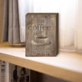thumbnail image 4 of Eveokoki Coffee Welcome Box Sign Wood Box Sign Funny Coffee Bar Signs Wood Farmhouse Coffee Wall and Tabletop Decoration for Home Housewarming Coffee Bar 8"x6", 4 of 5