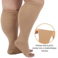 thumbnail image 4 of Chaussette de Compression pour Hommes Femmes, Chaussettes de Compression Grande Taille Mollet Grand, Chaussettes de Vol Genou Haut Compression Médicale, 4 of 5
