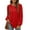 Red, variant on Fantaslook Blouses for Women Crewneck Long Sleeve Tops Chiffon Pom Pom Shirts Fall Casual