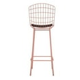 thumbnail image 5 of Home Square 42" Leather Barstool in Rose Pink Gold & Black - Set of 2, 5 of 8