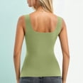 thumbnail image 6 of ORT Womens Tank Tops with Built in Bra Camis Scoop Neck Sleeveless Crop Top Comfy Summer Homerwear(Z03-Green,L), 6 of 8